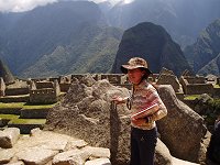 Marisol touring Machu Picchu